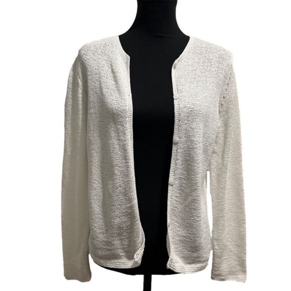 Pendleton Women’s White Button Up Long Sleeve Sweater. Medium - Picture 1 of 7